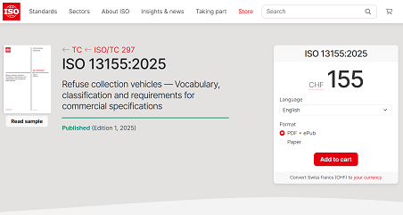 历史性突破 | Ezpay环境主导！首个由中国企业牵头编制的环卫装备ISO国际标准正式发布！